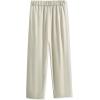 imageOYOANGLE Mens Pleated Trousers Straight Leg Business Work Office Casual Dress Pants Pockets Long SlacksApricot