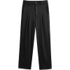 imageOYOANGLE Mens Pleated Trousers Straight Leg Business Work Office Casual Dress Pants Pockets Long SlacksBlack