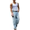 imageOYOANGLE Mens Rib Knit Scoop Neck Sleeveless Tank Top Basic Solid Fitted Vest Tops Muscle UndershirtsWhite