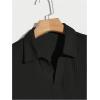 imageOYOANGLE Mens Ribbed Knit Shirts V Neck Short Sleeve Summer Casual TopsBlack