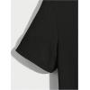 imageOYOANGLE Mens Ribbed Knit Shirts V Neck Short Sleeve Summer Casual TopsBlack