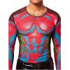 imageOYOANGLE Mens See Through Long Sleeve Round Neck T Shirts Sheer Mesh Partywear Rave Crop TopsHot Pink