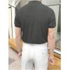imageOYOANGLE Mens Short Sleeve Collared Shirts Button Front Ribbed Knit Solid Shirt TopGrey