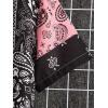imageOYOANGLE Mens Short Sleeve Hawaiian Shirt Paisley Print Casual Button Down Aloha ShirtBlack