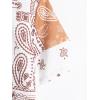 imageOYOANGLE Mens Short Sleeve Hawaiian Shirt Paisley Print Casual Button Down Aloha ShirtKhaki and Beige