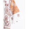 imageOYOANGLE Mens Short Sleeve Hawaiian Shirt Paisley Print Casual Button Down Aloha ShirtKhaki and Beige