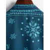 imageOYOANGLE Mens Short Sleeve Hawaiian Shirt Paisley Print Casual Button Down Aloha ShirtTeal Blue