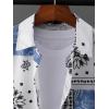 imageOYOANGLE Mens Short Sleeve Hawaiian Shirt Paisley Print Casual Button Down Aloha ShirtWhite