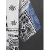 imageOYOANGLE Mens Short Sleeve Hawaiian Shirt Paisley Print Casual Button Down Aloha ShirtWhite