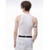 imageOYOANGLE Mens Sleeveless High Neck Halter Tank Top Solid Plain Casual Slim Fit Textured TopsWhite