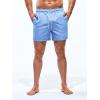 imageOYOANGLE Mens Solid Quick Dry Swim Trunks Drawstring Waist Beach Pool Board ShortsPastel Blue