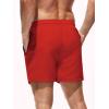 imageOYOANGLE Mens Solid Quick Dry Swim Trunks Drawstring Waist Beach Pool Board ShortsRed