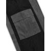 imageOYOANGLE Mens Streetwear Colorblock Drawstring Waist Wide Leg Baggy Corduroy Cargo PantsBlack Grey