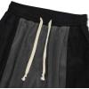 imageOYOANGLE Mens Streetwear Colorblock Drawstring Waist Wide Leg Baggy Corduroy Cargo PantsBlack Grey