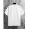 imageOYOANGLE Mens T Shirt Textured Crewneck Short Sleeve Summer Casual Pullover TeeWhite