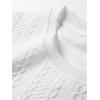 imageOYOANGLE Mens T Shirt Textured Crewneck Short Sleeve Summer Casual Pullover TeeWhite