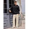 imageOYOANGLE Mens Textured Elastic Drawstring Waist Straight Leg Pants Casual Track Pants SweatpantsApricot