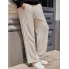 imageOYOANGLE Mens Textured Elastic Drawstring Waist Straight Leg Pants Casual Track Pants SweatpantsApricot