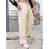 imageOYOANGLE Mens Textured Elastic Drawstring Waist Straight Leg Pants Casual Track Pants SweatpantsApricot