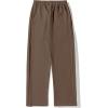 imageOYOANGLE Mens Textured Elastic Drawstring Waist Straight Leg Pants Casual Track Pants SweatpantsBrown