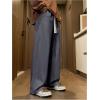 imageOYOANGLE Mens Textured Elastic Drawstring Waist Straight Leg Pants Casual Track Pants SweatpantsDark Grey
