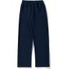 imageOYOANGLE Mens Textured Elastic Drawstring Waist Straight Leg Pants Casual Track Pants SweatpantsDeep Blue