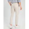 imageOYOANGLE Mens Zipper Fly Button Front Pleated Work Office Business Tapered Suit Pants with PocketsApricot