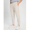 imageOYOANGLE Mens Zipper Fly Button Front Pleated Work Office Business Tapered Suit Pants with PocketsApricot