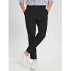 imageOYOANGLE Mens Zipper Fly Button Front Pleated Work Office Business Tapered Suit Pants with PocketsBlack