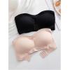 imageOYOANGLE Womens 2 Piece Front Closure Bandeau Bras Set Wireless Strapless Tube BrasMulticolor