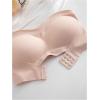 imageOYOANGLE Womens 2 Piece Front Closure Bandeau Bras Set Wireless Strapless Tube BrasMulticolor