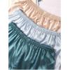 imageOYOANGLE Womens 6 Pieces Silk Satin Pajama Set Cami Top and Shorts Pjs Set Silky NightwearGreen Beige Blue