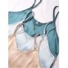 imageOYOANGLE Womens 6 Pieces Silk Satin Pajama Set Cami Top and Shorts Pjs Set Silky NightwearGreen Beige Blue