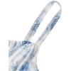imageOYOANGLE Womens All Over Floral Print Spaghetti Straps Ruched Bust Wrapped Hem Midi Bodycon DressesBlue