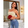 imageOYOANGLE Womens Bandeau Bralette Seamless NonSlip Comfortable Strapless BraApricot