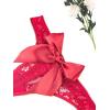 imageOYOANGLE Womens Bow Sheer VStrings Low Rise Thong Panties UnderwearRed
