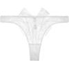 imageOYOANGLE Womens Bow Sheer VStrings Low Rise Thong Panties UnderwearWhite Solid