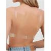 imageOYOANGLE Womens Clear Strap Invisible Seamless Bra Wireless Dance Bra Backless Non Padded BraletteApricot