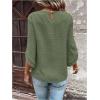 imageOYOANGLE Womens Dressy Casual Tops Swiss Dots Short Sleeve Chiffon Blouse Summer Work ShirtsArmy Green