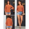 imageOYOANGLE Womens Dressy Casual Tops Swiss Dots Short Sleeve Chiffon Blouse Summer Work ShirtsOrange
