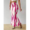 imageOYOANGLE Womens Graphic Printed Ruch Maxi Skirt High Waist Stretchy Bodycon SkirtsHot Pink