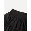 imageOYOANGLE Womens High Waist Tiered Skirt Cute Summer Flowy Ruffle Mini SkirtsBlack