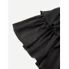 imageOYOANGLE Womens High Waist Tiered Skirt Cute Summer Flowy Ruffle Mini SkirtsBlack