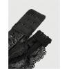 imageOYOANGLE Womens Leather Lace Trim Underwire Bra Lingerie Cut Out Strappy Push Up Goth BraletteBlack