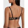 imageOYOANGLE Womens Leopard Print V Neck Spaghetti Strap Bras Underwire Push Up BralettesBrown Black