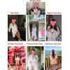 imageOYOANGLE Womens Mesh Sheer Appliques Trumpet Floral Sleeve Belted Sleep Robe Bridal Wedding LingerieWhite Floral Sleeve