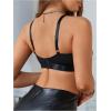 imageOYOANGLE Womens Rhinestone Sparkly Cut Out Bralette Bra Shiny Light Supports Comfy Wireless BrasBlack