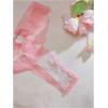 imageOYOANGLE Womens Ring Linked Floral Lace Low Rise Thongs Comfortable Lingerie UnderwearLight Pink