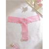 imageOYOANGLE Womens Ring Linked Floral Lace Low Rise Thongs Comfortable Lingerie UnderwearLight Pink