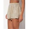 imageOYOANGLE Womens Sequin Glitter High Waisted Skirt Shorts Party Sparkly A Line Mini SkortChampagne